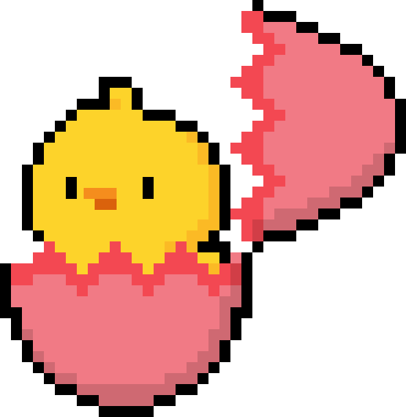 Easter Egg with baby chicken born